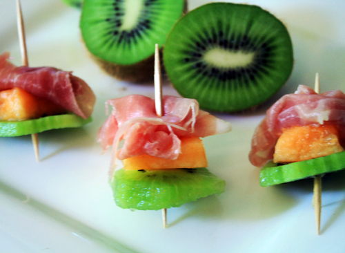 Post image for Prosciutto, Melon, and Kiwi Appetizer