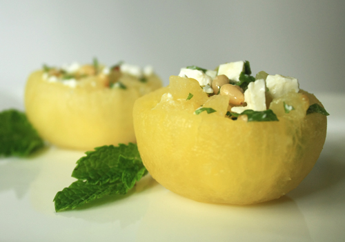 Post image for Yellow Tomato, Feta, and Mint Cups