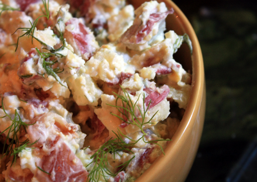 Post image for Red Potato Salad with Blue Cheese and Bacon