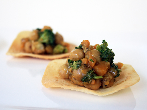 Post image for Vegetarian Kabocha Curry on Papadum Crisps