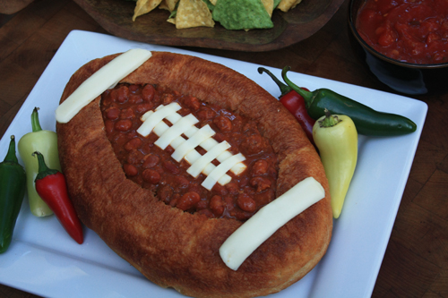 Chili Recipe In Football Bread Posted By Jeanne Benedict