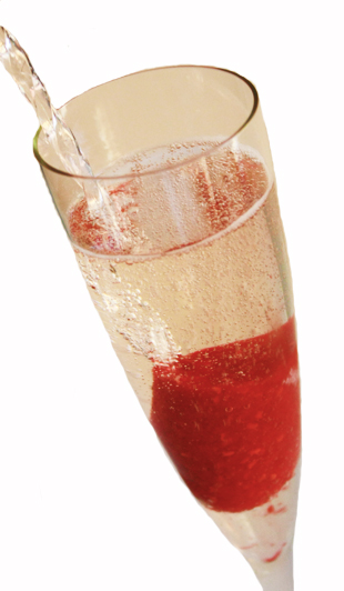 Post image for Frozen Raspberry Pop Swizzle Sticks in Champagne from the Today Show
