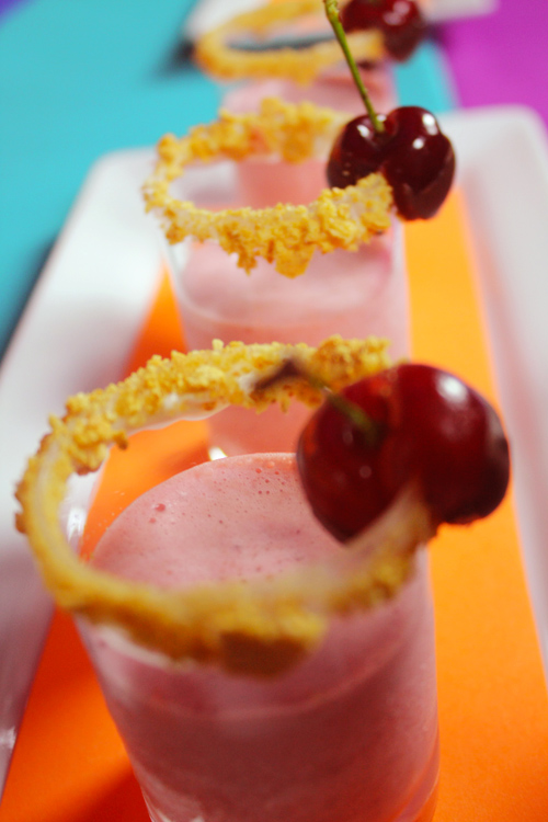 Post image for Spiked Cherry Cheesecake Milkshake Shooters