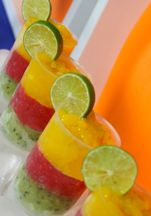 Post image for Striped Kiwi Strawberry Mango Sorbet Push Pops