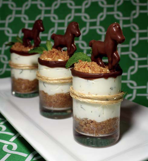 Post image for Mint Julep Cheesecake Shots