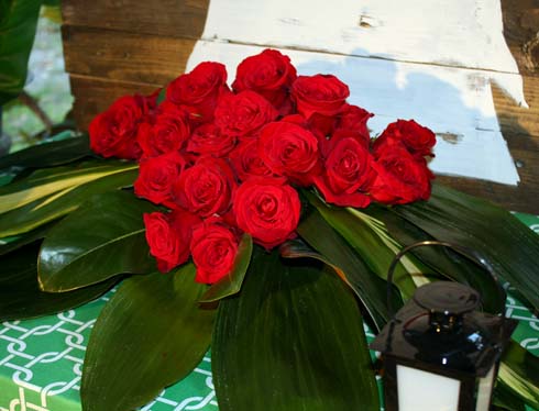 Kentucky Derby Rose centerpiece