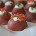 Thumbnail image for Baby Red Potatoes with Sour Cream and Caviar
