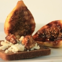Thumbnail image for Grilled Figs with Balsamic Syrup and Roquefort and Candied Walnuts on Honey Pumpernickel Toast