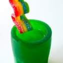 Thumbnail image for Emerald Isle Gummy Glass Tequila Shots with Rainbow Garnish